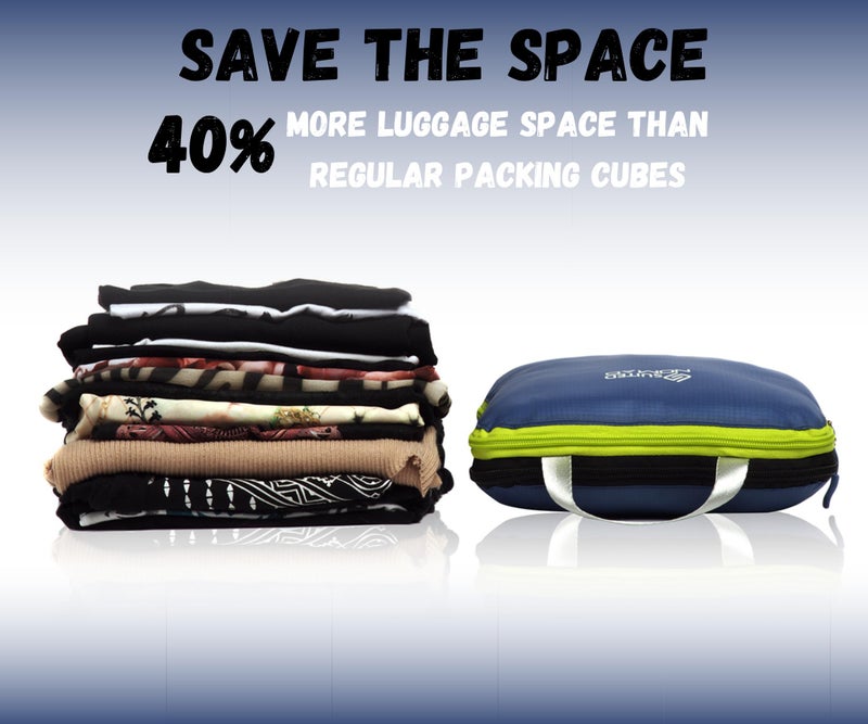 SUITEDNOMAD 6 Set/3 Set Ultralight Compression Packing Cubes, Suitcase and Backpack Travel Organizer Bags - Image 2